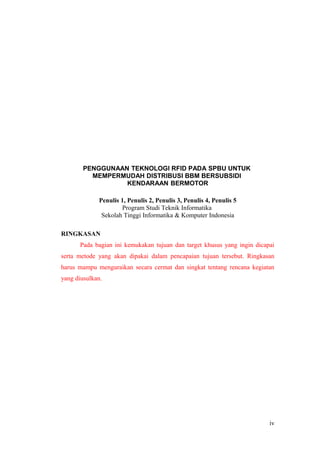 Contoh format proposal pkm gt | DOC
