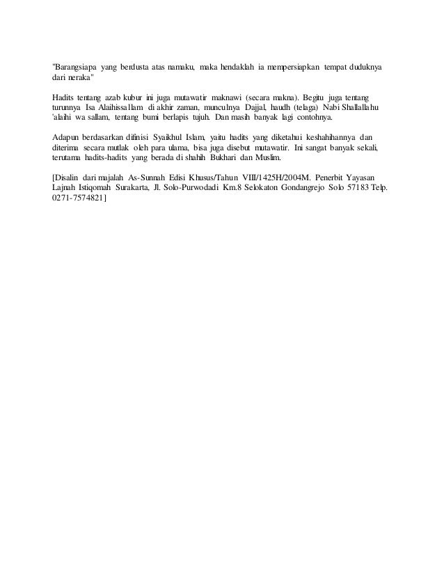 Contoh Hadits Ahad Shahih - Nusagates