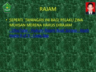 Contoh hukuman zina | PPTX