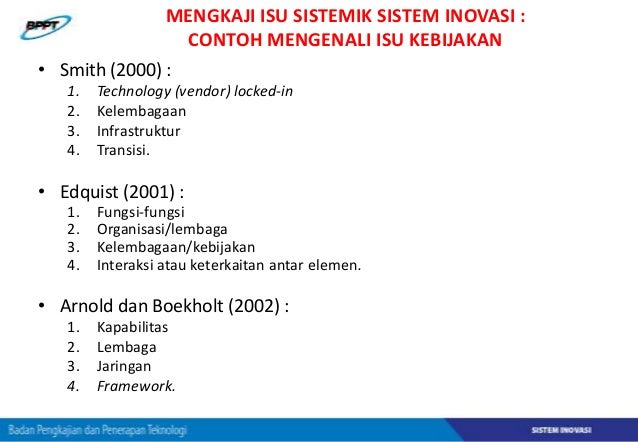 Contoh Implementasi Penguatan Sistem Inovasi di Beberapa 