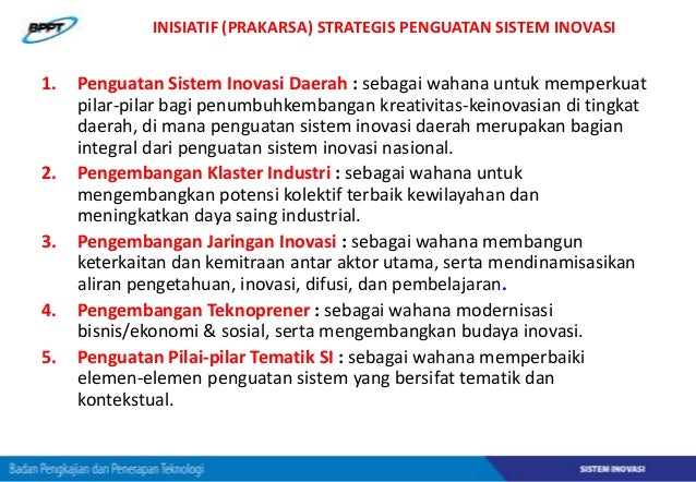 Contoh Implementasi Penguatan Sistem Inovasi di Beberapa 