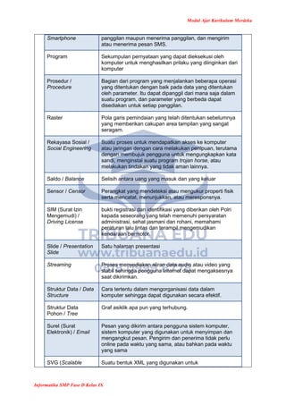 Modul Ajar Informatika Kelas 9 Kurikulum Merdeka | PDF