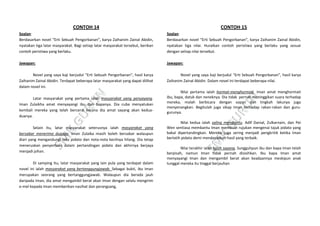 Contoh Jawapan Kajian Novel Pmr