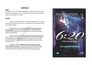 Contoh Jawapan Kajian Novel Pmr