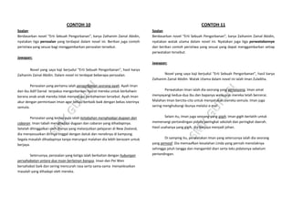 Contoh Jawapan Kajian Novel Pmr