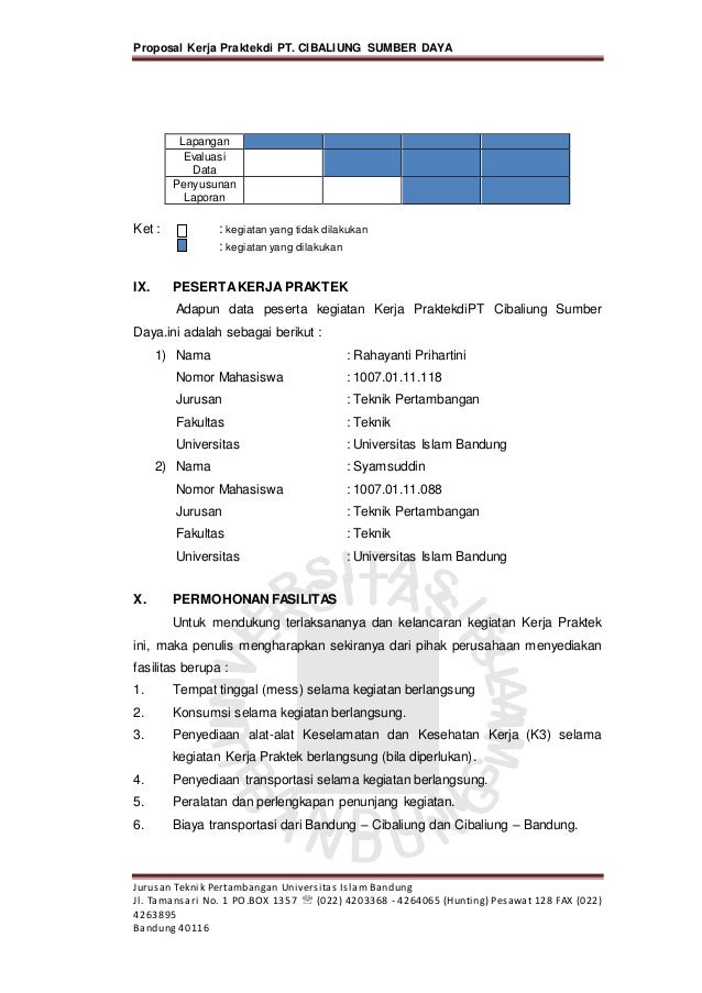 Contoh judul kp