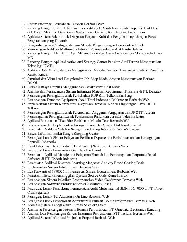 Contoh Judul Skripsi Data Mining - Contoh Miri