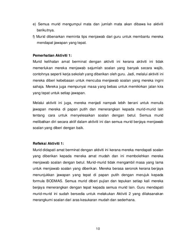Contoh kajian tindakan matematik