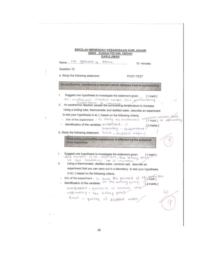 Contoh kajian tindakan sains