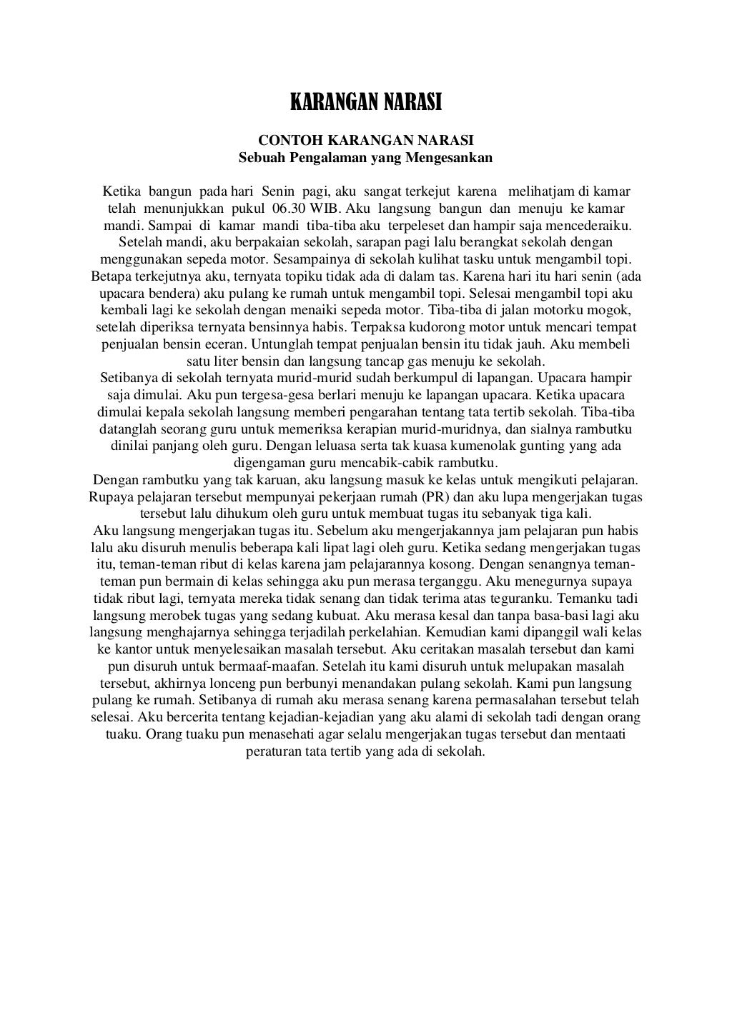 B.Indonesia - Contoh karangan