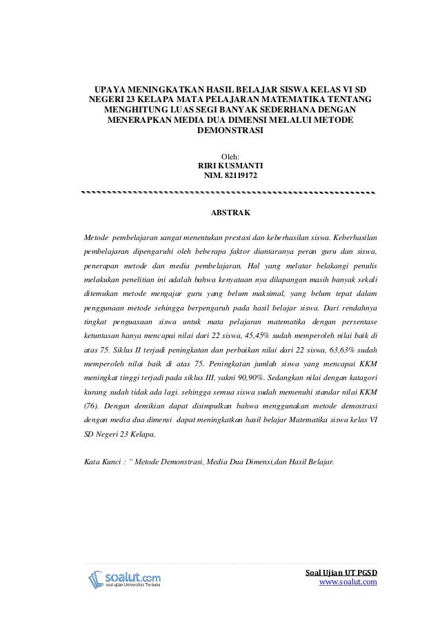 23++ Contoh karya ilmiah matematika info