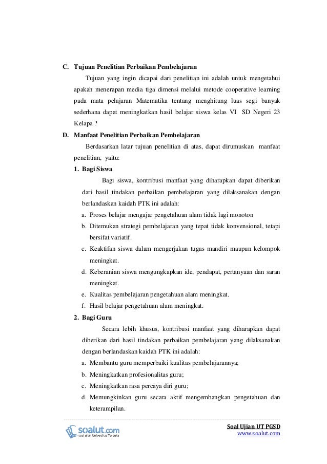 Contoh Karil UT PGSD Karya Ilmiah Matematika Menghitung Contoh Karil UT PGSD Karya Ilmiah Matematika Menghitung