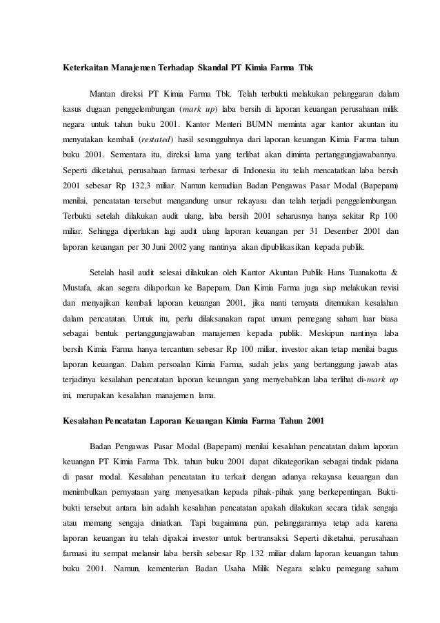 Contoh kasus audit etika profesi
