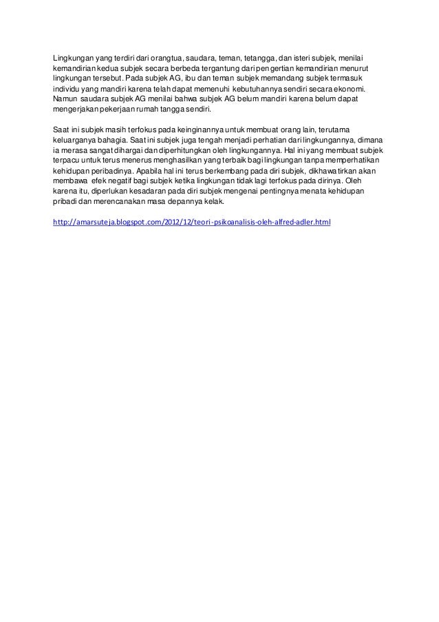 Contoh kasus dan analisis kasus aldert