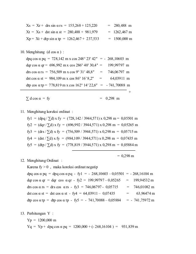 Contoh Laporan Pengukuran Poligon Tertutup Lengkap Pdf