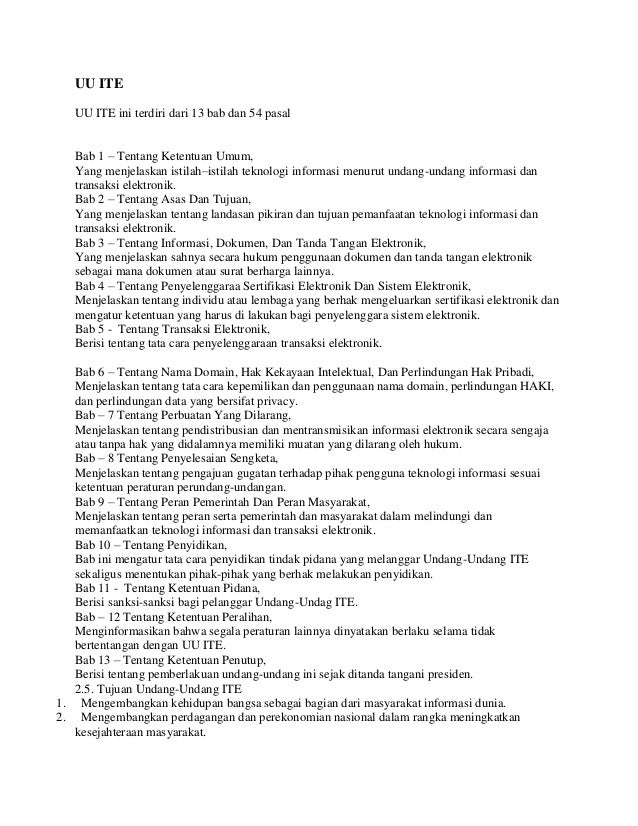 Contoh kasus uu ite