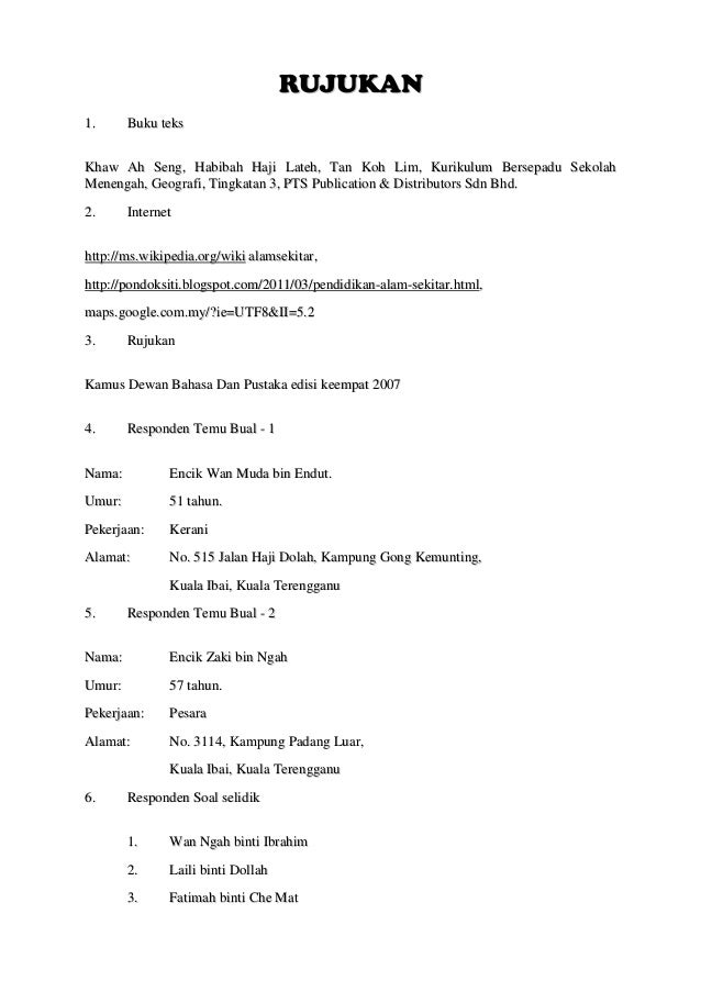 Contoh Jadual Kerja Kursus Geografi 2013 - USA Momo