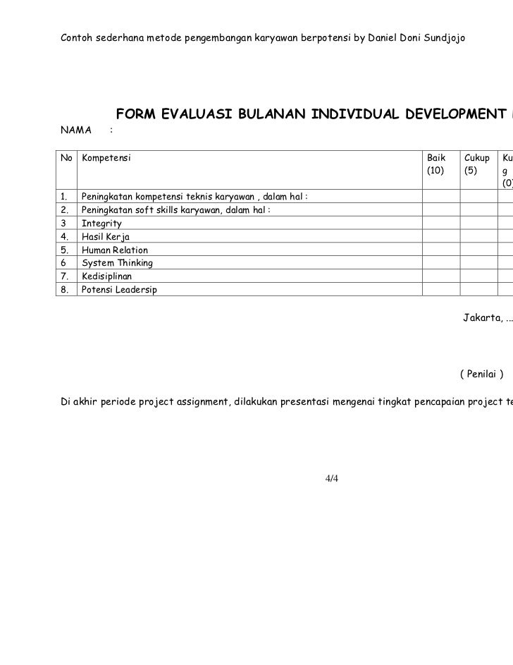 Contoh konsep pengembangan karyawan berpotensi by daniel 