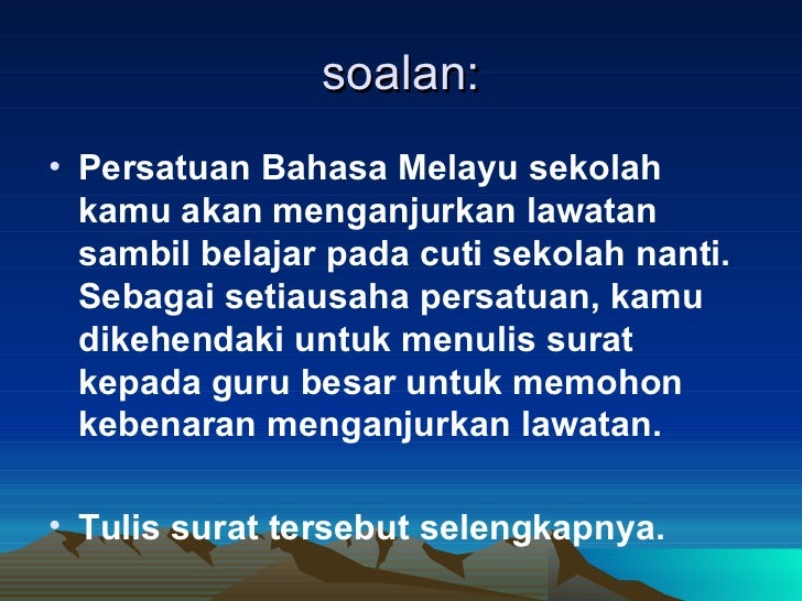 Contoh Soalan Bahasa Melayu Bahagian A Spm - Selangor m