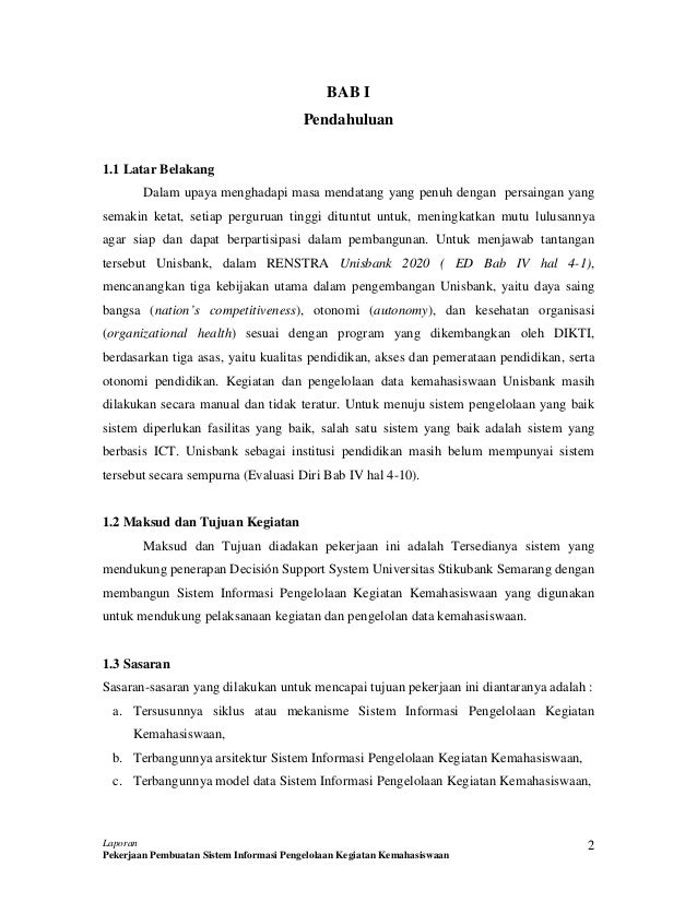 Contoh Laporan Akhir Kegiatan