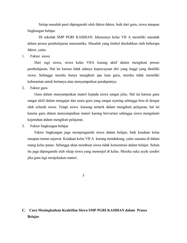 Contoh laporan hasil observasi