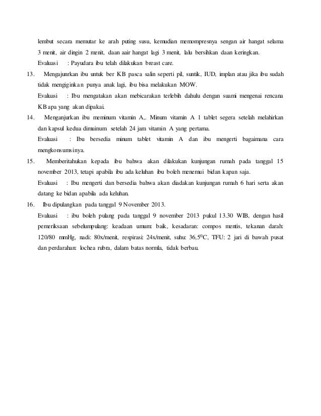 Contoh laporan kasus nifas menggunakan langkah varne1