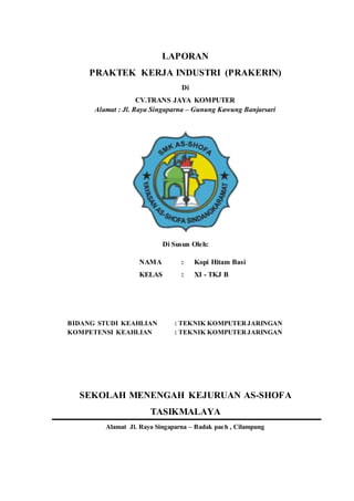 contoh laporan pkl contoh laporan pkl