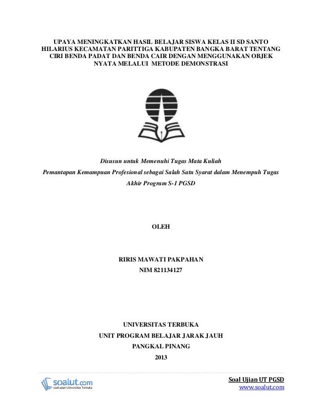 Contoh Laporan Pkp Ut 2012 Ipa Kelas Iv