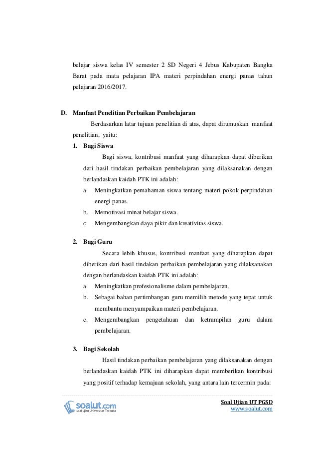 Contoh Laporan Pkp Pgsd Ut Seputar Laporan