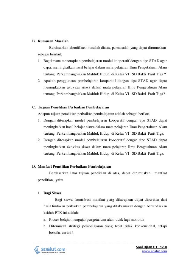 Contoh Laporan Pkp Ut Pgsd