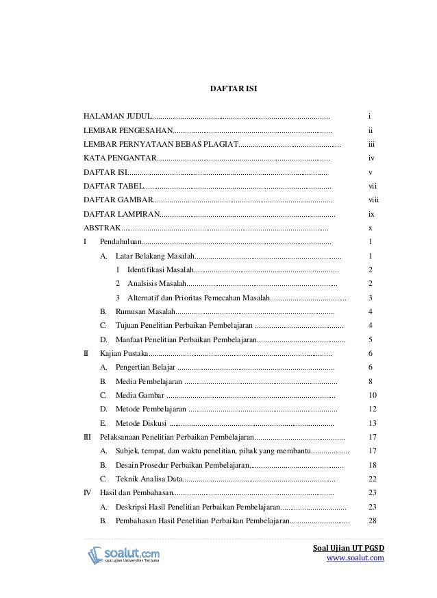 Contoh Laporan Pkp Ut Pgsd Ipa Struktur Dan Fungsi Bagian Tumbuhan