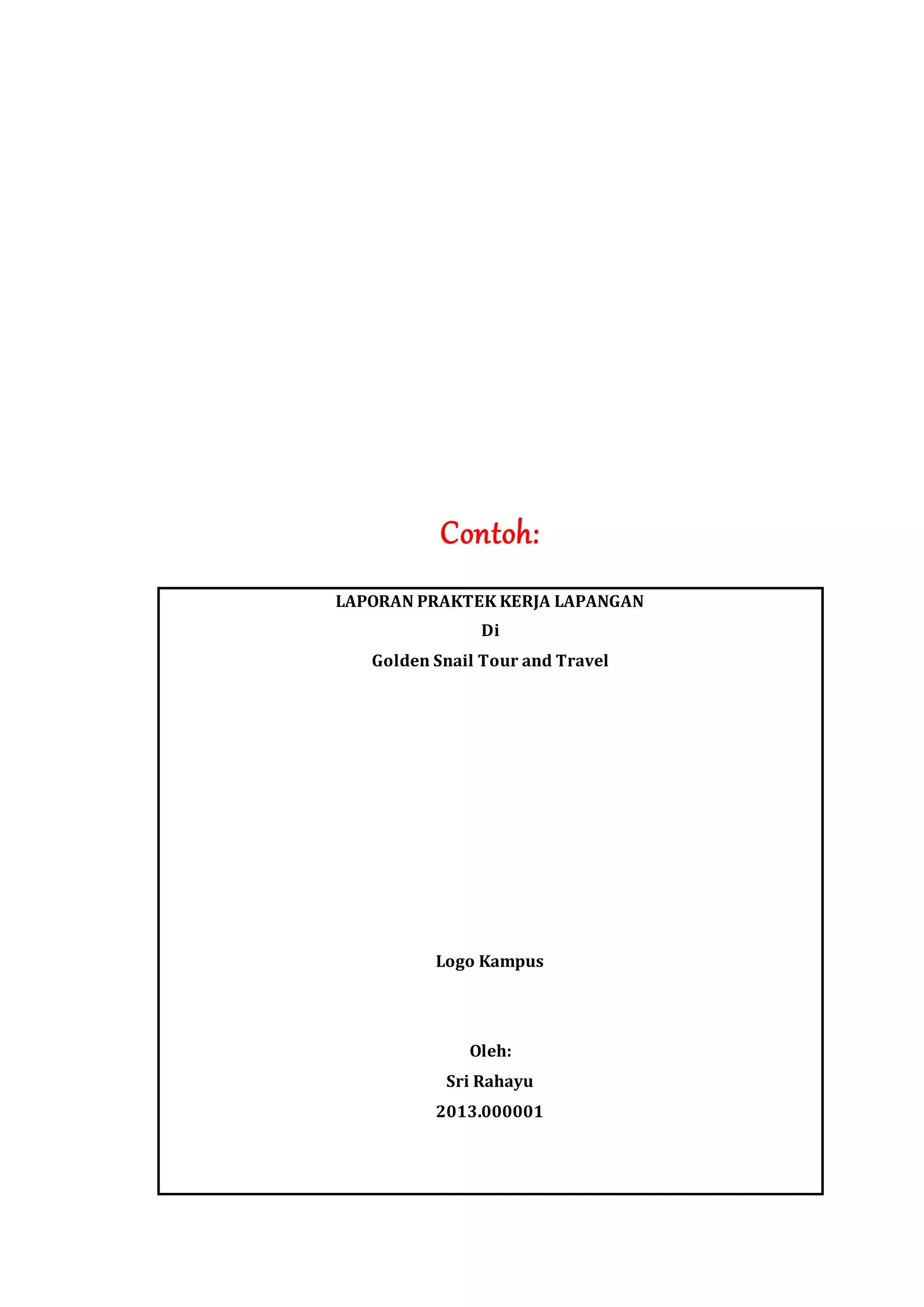 Contoh laporan praktek_kerja_lapangan | DOCX