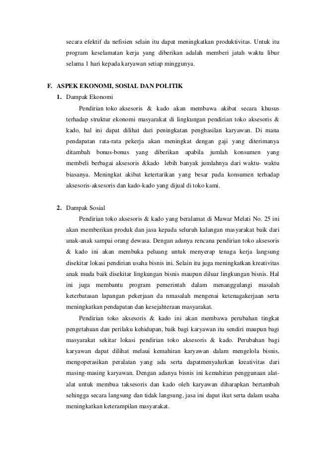 Contoh Laporan Studi Kelayakan Bisnis