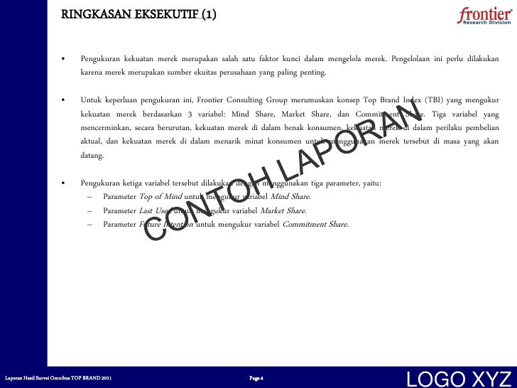 Contoh laporan top brand 2011