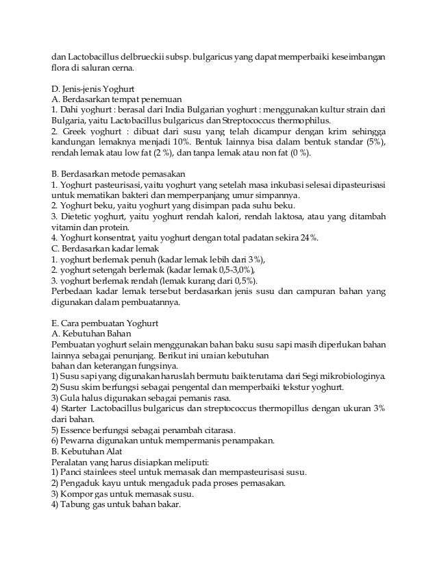 Contoh Makalah Bioteknologi Yoghurt