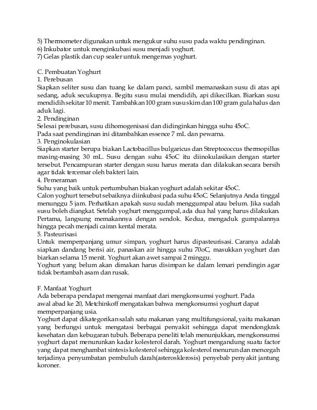 Contoh Makalah Bioteknologi Yoghurt