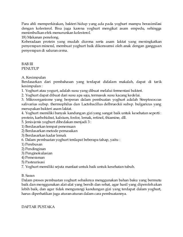 Contoh Makalah Bioteknologi Yoghurt