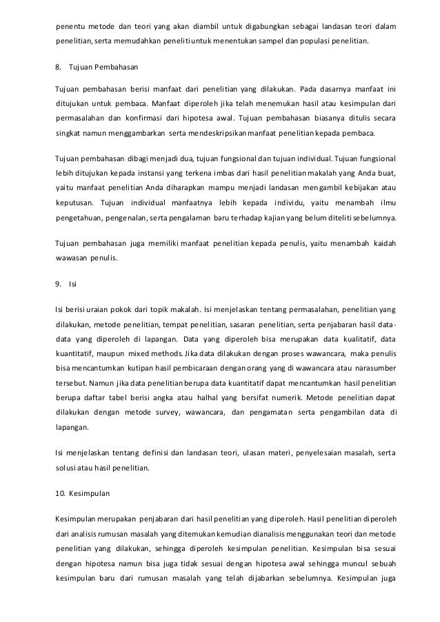 Contoh Makalah Mahasiswa Yang Benar Bese