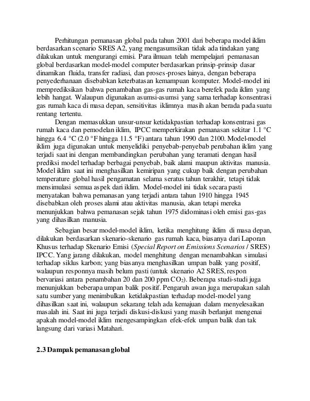 Contoh makalah pemanasan globa1