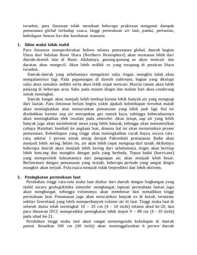 Contoh makalah pemanasan global