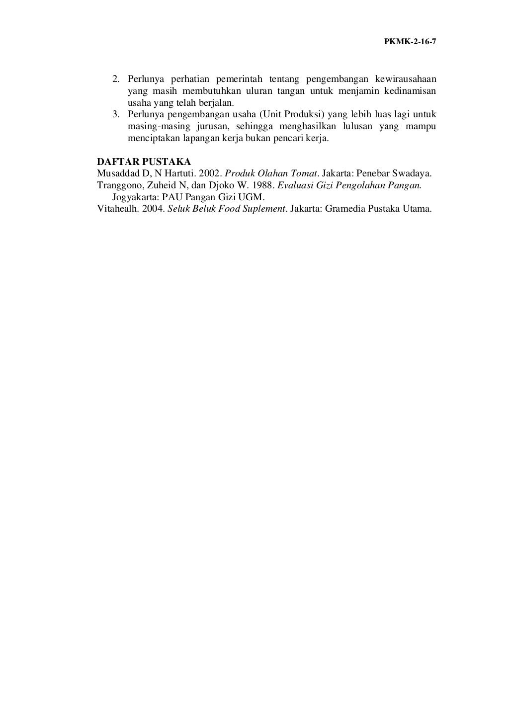 Contoh makalah program kreativitas mahasiswa kewirausahaan