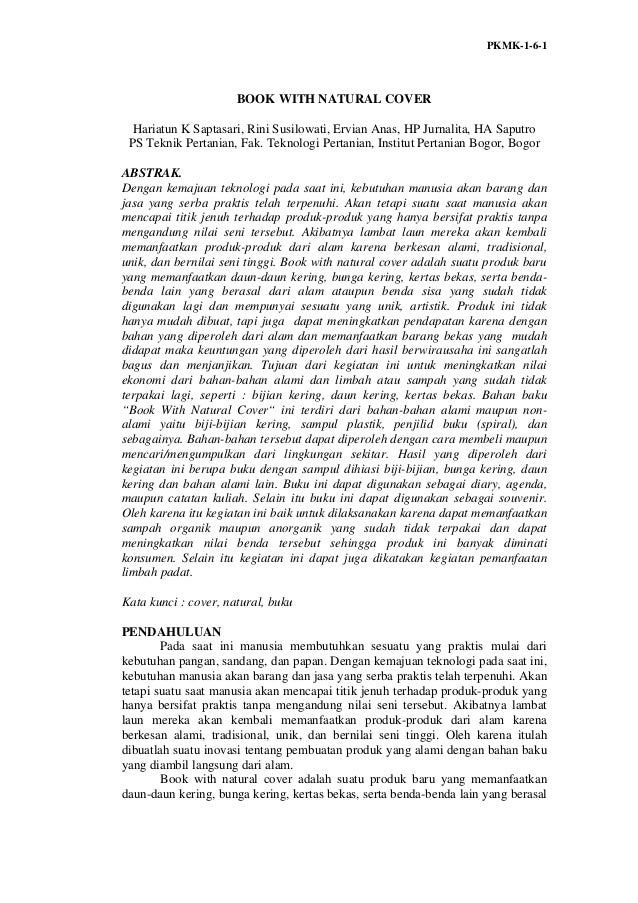 Contoh makalah program kreativitas mahasiswa kewirausahaan