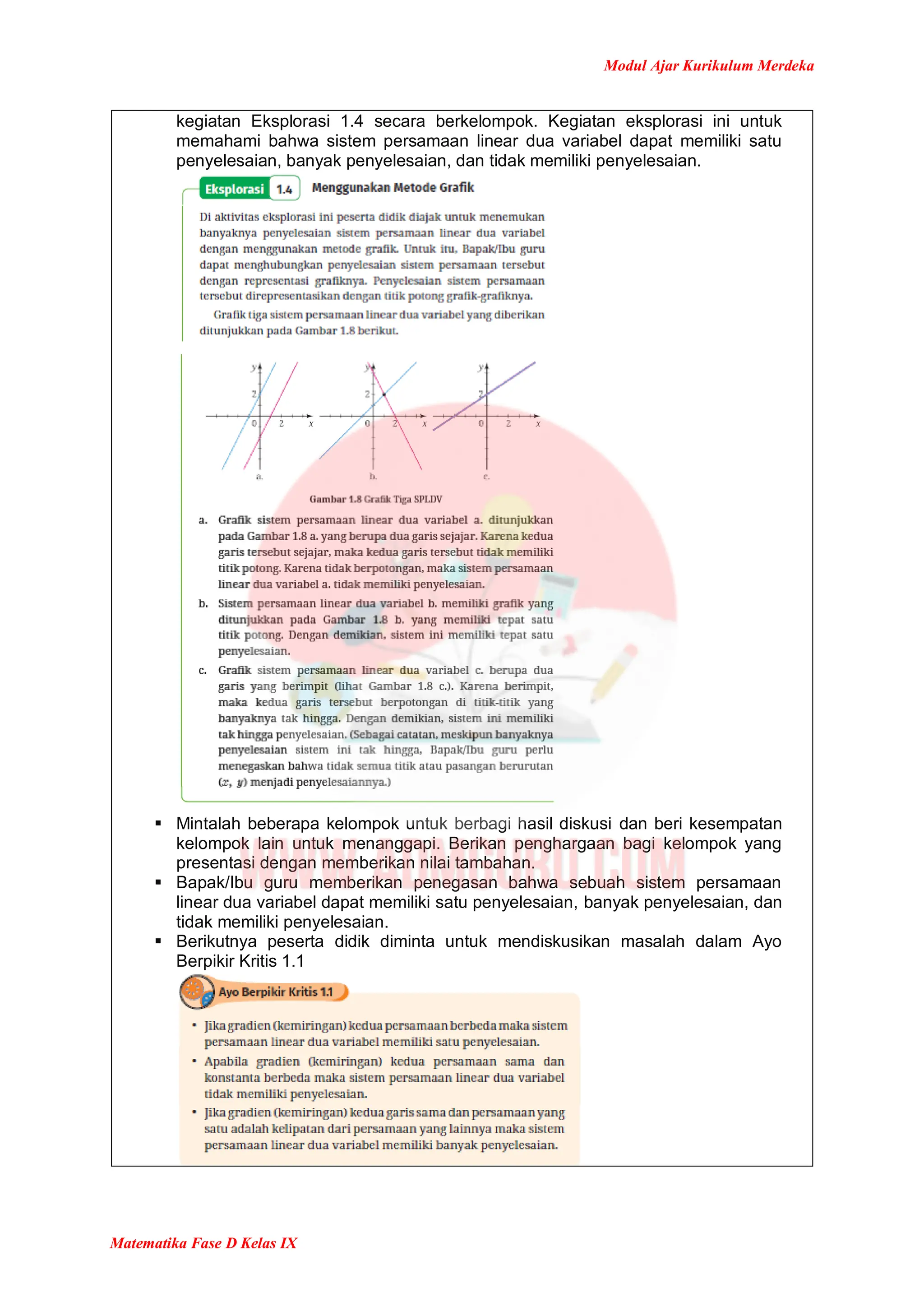 Modul Ajar Matematika Kelas 9 Kurikulum Merdeka | PDF