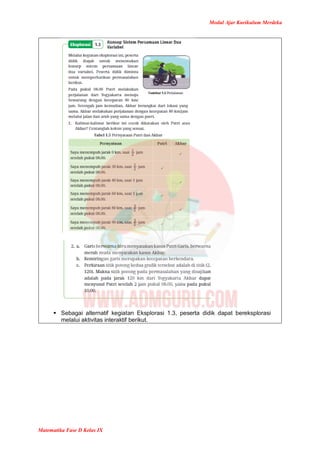 Modul Ajar Matematika Kelas 9 Kurikulum Merdeka | PDF