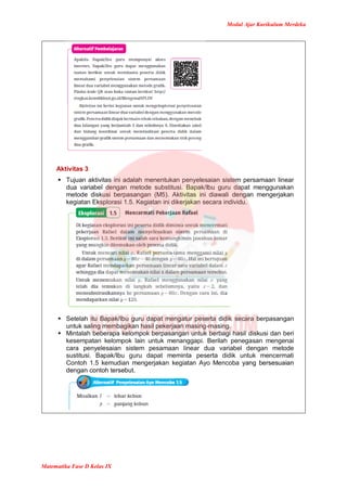 Modul Ajar Matematika Kelas 9 Kurikulum Merdeka | PDF