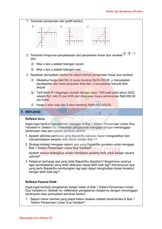 Modul Ajar Matematika Kelas 9 Kurikulum Merdeka | PDF