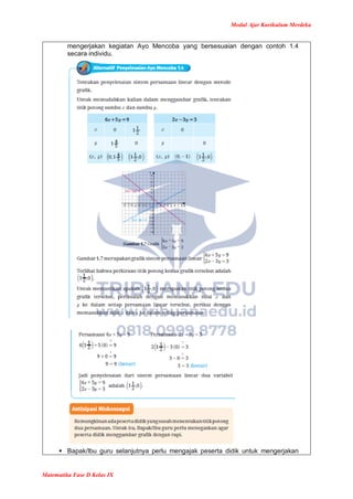 Modul Ajar Matematika Kelas 9 Kurikulum Merdeka | PDF
