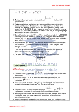 Modul Ajar Matematika Kelas 9 Kurikulum Merdeka | PDF