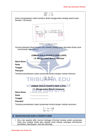 Modul Ajar Matematika Kelas 9 Kurikulum Merdeka | PDF