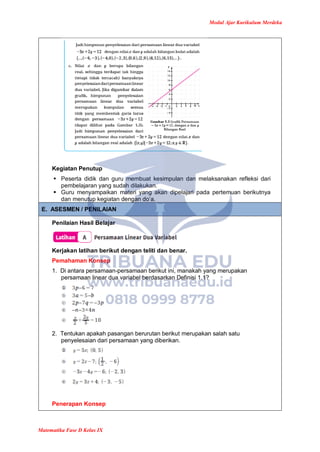 Modul Ajar Matematika Kelas 9 Kurikulum Merdeka | PDF